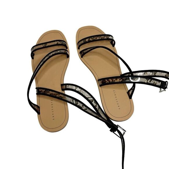 Sanctuary NWOT black snake print Nellie strappy sandals size 9 - Picture 5 of 13